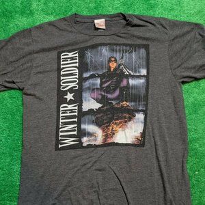 Marvel Winter Soldier Comic book Tshirt Short Sleeve Gray Medium avengers